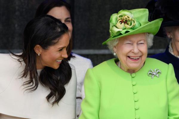 Meghan Duchess of Sussex and Queen Elizabeth II