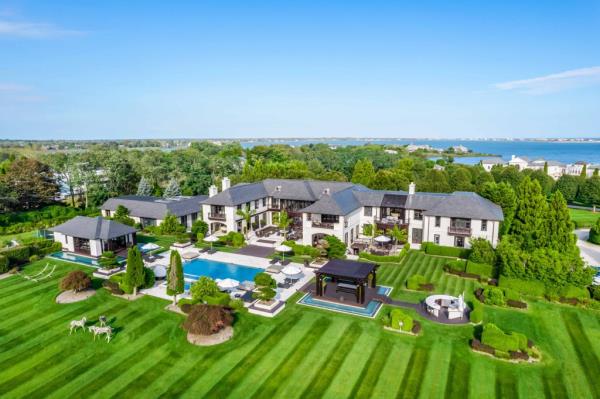 Aerial shot of the Cobb Lane mansion. 