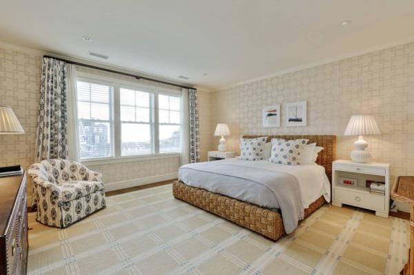 Interior of a bedroom at the Southampton compound. 