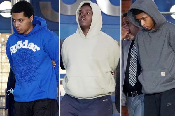 From left to right — Jo<em></em>nadel Lakard, 23, Raheam Steed, 22, and 19-year-old Kelwin Sanchez were all charged with murder in co<em></em>nnection to the May 23 drive-by shooting that claimed the life of Reda Girgis.