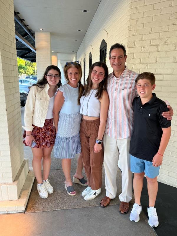 Jon Sayah, his wife Julie and their three children: Dustin, 13; Betsy, 18; and Lucy, 20