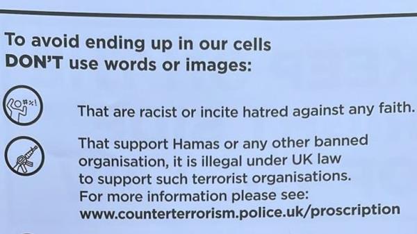 Part of a leaflet handed out by the Met Police