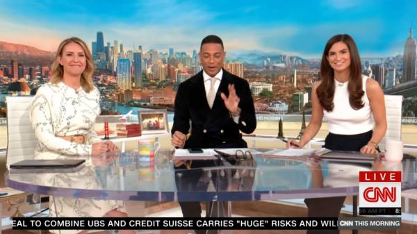 Don Lemon waves goodbye at the end of his CNN show on Monday, April 24th 2023.