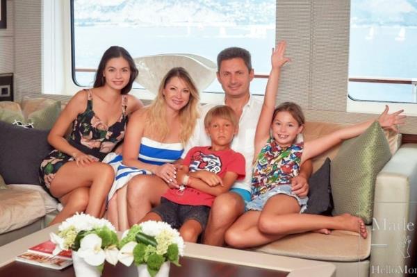 Vyacheslav Taran, wife Olga Taran and their children in Monaco.