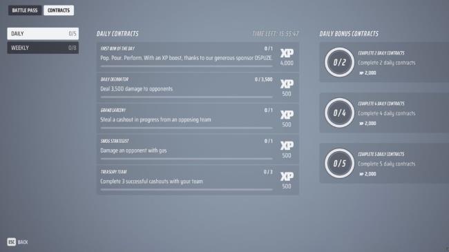 The Finals list of daily co<em></em>ntracts and daily bo<em></em>nus contracts