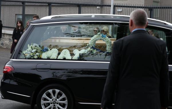 Max O'Connor's funeral today. Photo: Collins Dublin.