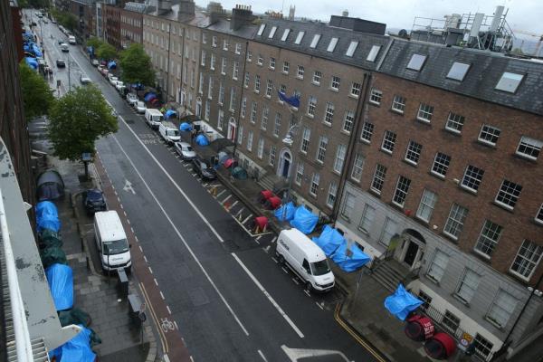 Aerial shot of Mount Street