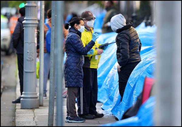 Gardai are part of a multi-agency operation put in place to move 'Tent City' residents