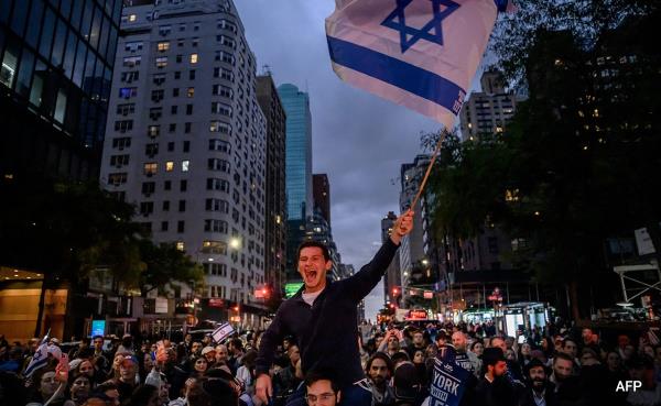 Thousands Gather In New York For Pro-Israel Rally As War With Hamas Rages