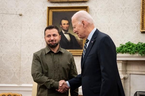 Joe Biden and Volodymyr Zelensky