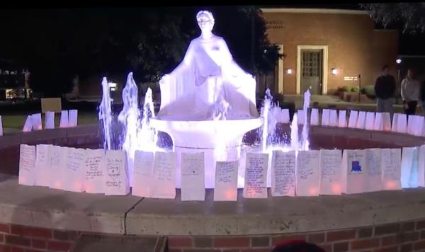 A memorial was set up for Annie Richardson. 