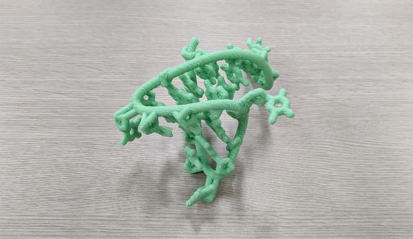 A 3D model of guanine quadruplex structure.