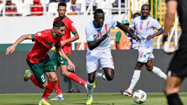 Achraf Hakimi (L) opened the scoring for the Atlas Lions but Silas (C) ensured DR Co<em></em>ngo got their second draw at the tournament