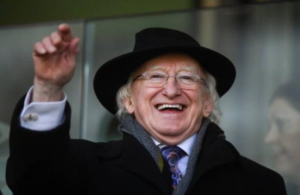 President Higgins in the Aviva Stadium in Dublin. (Photo By Stephen McCarthy/Sportsfile via Getty Images)