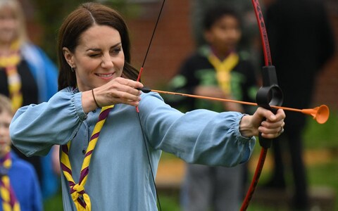 On target: Kate’s charity work has made her a hit with the public. She has a 72 per cent approval rating