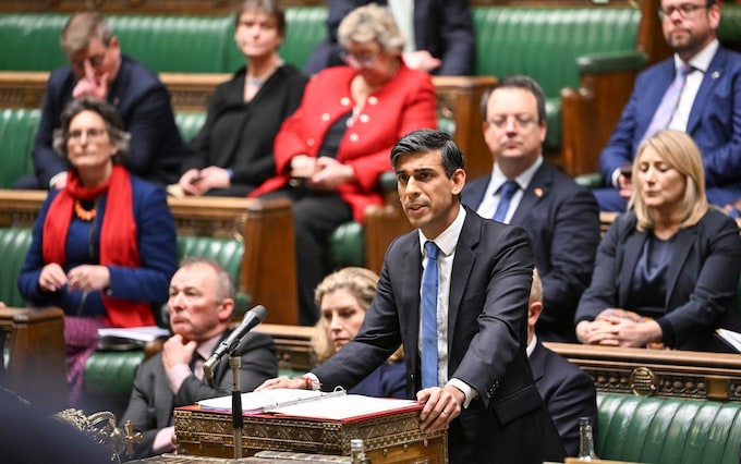 Rishi Sunak in the House of Commons