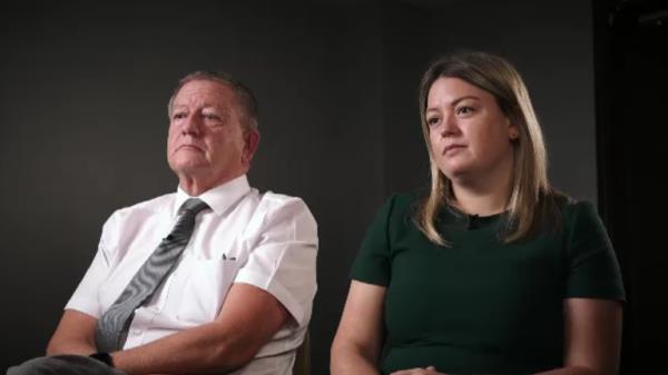 Sophie with her father, David, who also served in the Navy