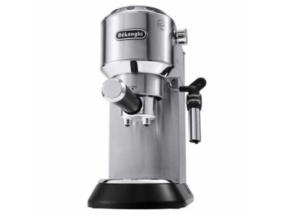 delo<em></em>nghi espresso machine from costco on a white background.