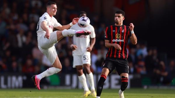 Diogo Dalot in action against Bournemouth on Saturday