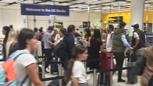 Queues at Heathrow Airport