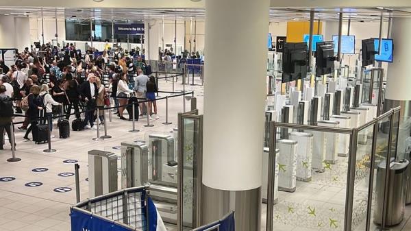 Queues at Heathrow Airport