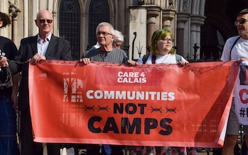 Activists campaigning against the use of RAF Wethersfield as accommodation for asylum seekers