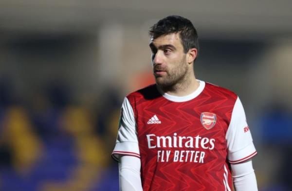 Sokratis playing for Arsenal