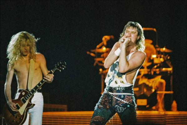 Def Leppard's Steve Clark and Joe Elliott in 1988.