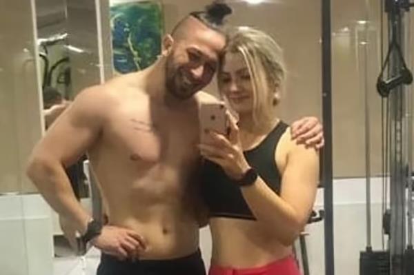 Ivan Dimitrov and his girlfriend Hayley Bracey at the gym