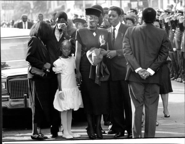 Robert Venable's family at his funeral