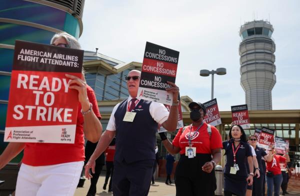 The flight attendants unio<em></em>n is demanding pay raises from American Airlines.