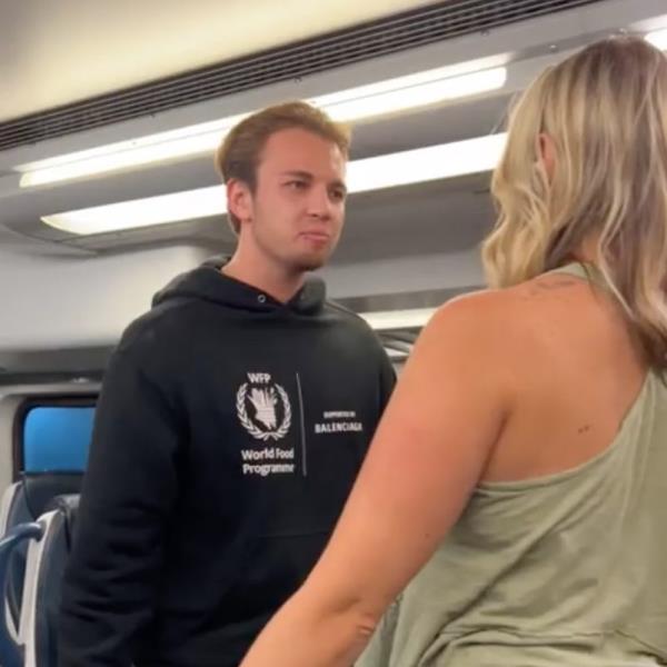 One of the tourists stood up to co<em></em>nfront Pinnix as she harassed them on the NJ Transit train