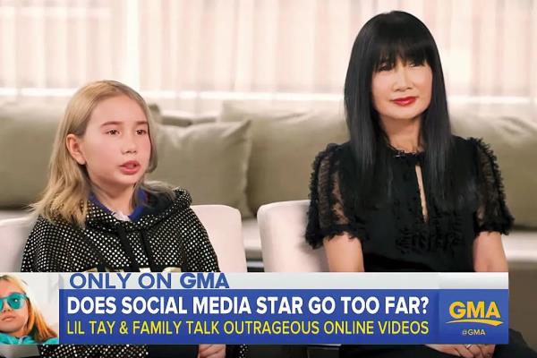 Lil Tay and her mom, Angela Tian, on 