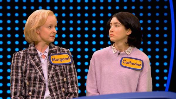 Margaret and her surly daughter Catherine on the game show 