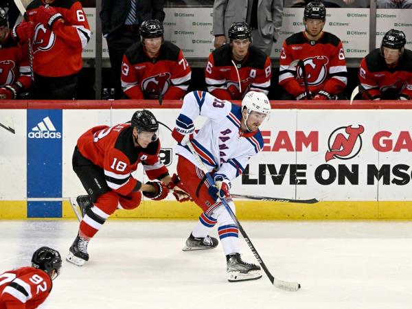 Alexis Lafreniere #13 of the New York Rangers