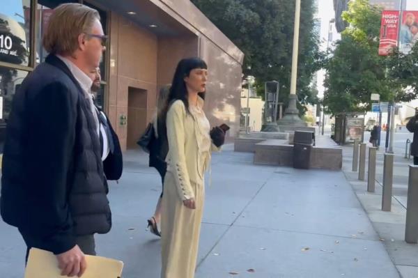 Cher's son, Elijah Blue Allman leaves LA court with his wife, Mariangela King - January 5th 2024.