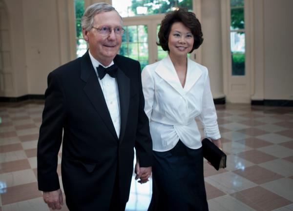 Chao is the youngest of six sisters. Elaine Chao is married to Mitch McConnell, the Senate Minority Leader.