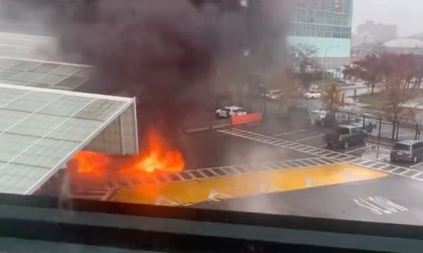 car explosion at Rainbow Bridge