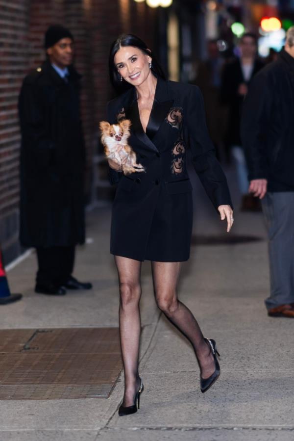 Demi Moore is seen in Midtown on Jan. 31, 2024, in New York City.