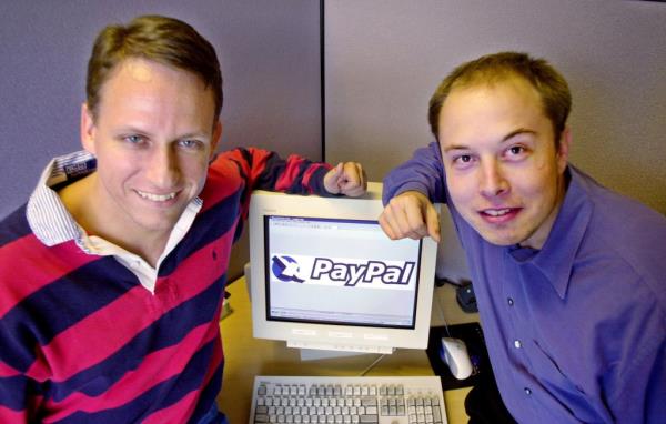 Former PayPal CEO Thiel (left) and Musk were reportedly part of the 