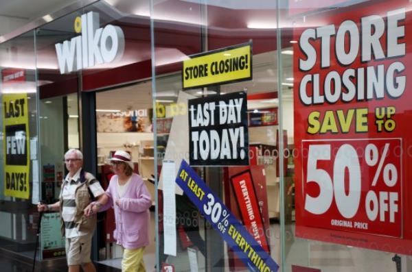 epa10855985 A Wilko store in London, Britain, 12 September 2023. The first of many Wilko retail stores are set to close 12 September after the retailer failed to find a buyer. Some stores across the UK will start closing from 12 September and later this week, with all 400 of the discount chain's shops set to close by October. EPA/ANDY RAIN