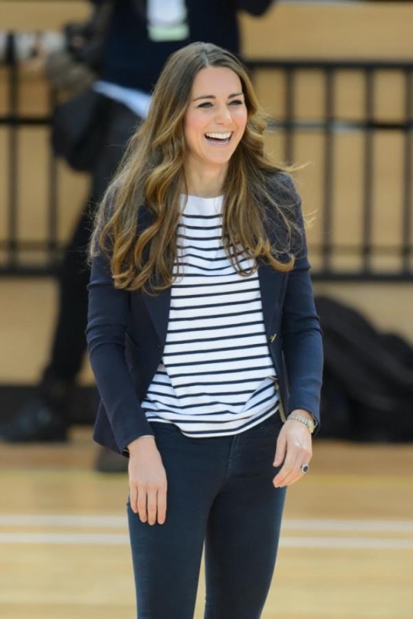 Casual Kate loves navy (Picture: Dominic Lipinski/PA Wire)