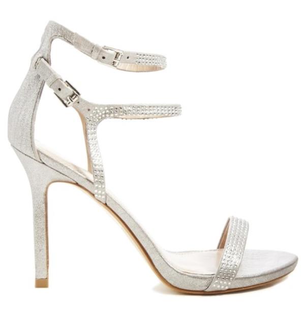 Miss KG silver heeled sandals, ￡65, ASOS