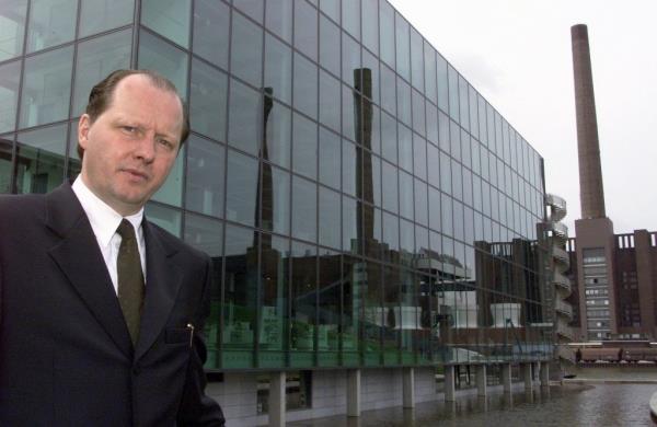 Otto F. Wachs in front of the Autostadt museum in Wolfsburg, Germany