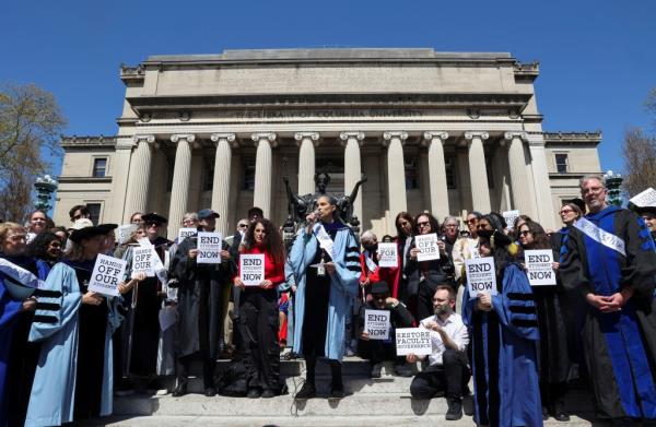 Protests co<em></em>ntinue at Columbia University in New York