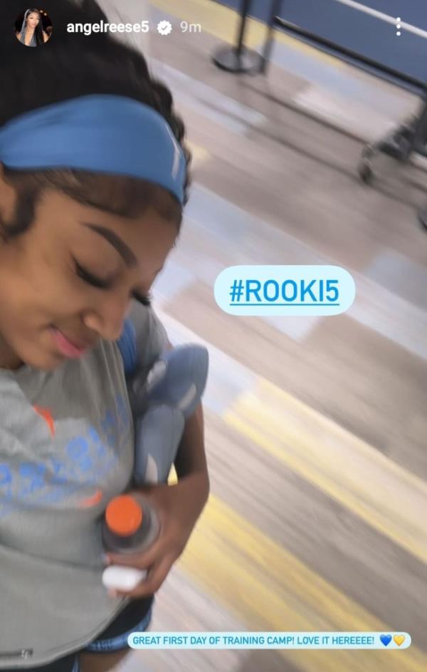 Angel Reese enjoyed her first WNBA practice on Sunday.