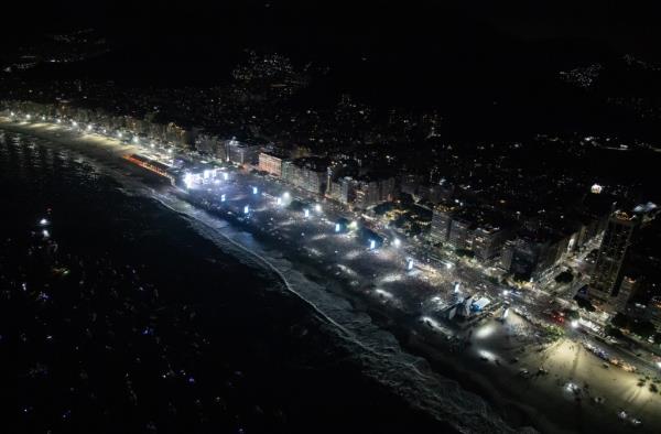 An estimated 1.6 million people packed the famed beach to for Madonna's performance.