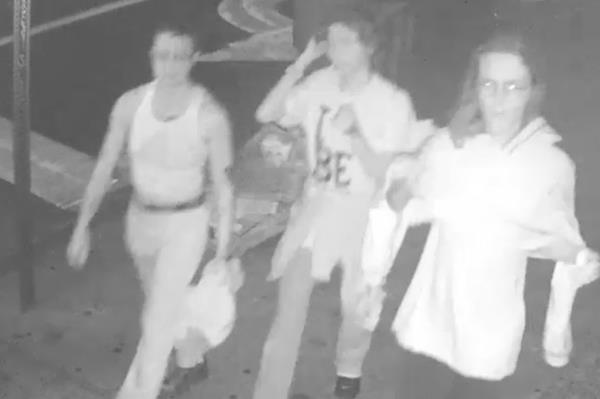 The NYPD released surveillance footage of five masked suspects wanted in the destruction of Pasternak’s building. 