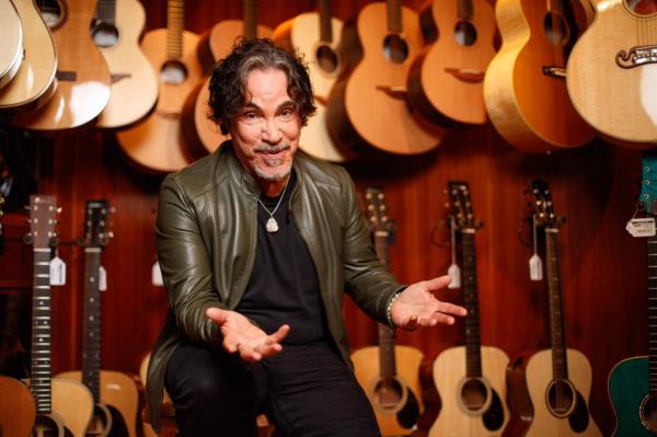 John Oates at Rudy's Music in New York.