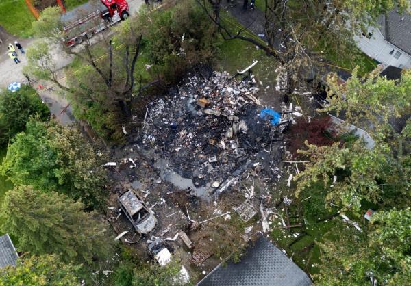 A home in Chicago's suburbs blew up, killing one person inside.